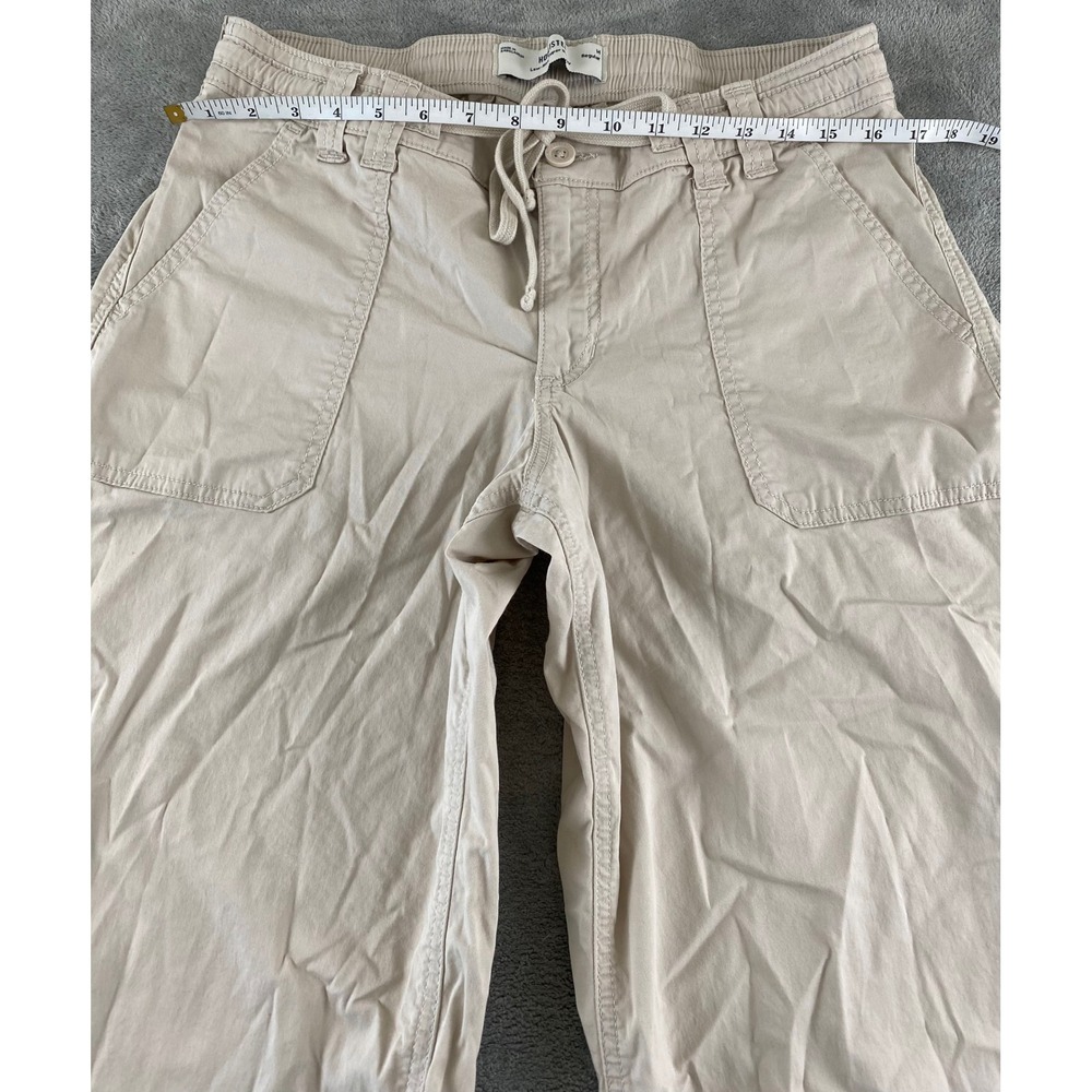 Hollister Low-Rise Super Baggy Pants Khaki Tan Wide Leg Women Medium Regular - Picture 7 of 16